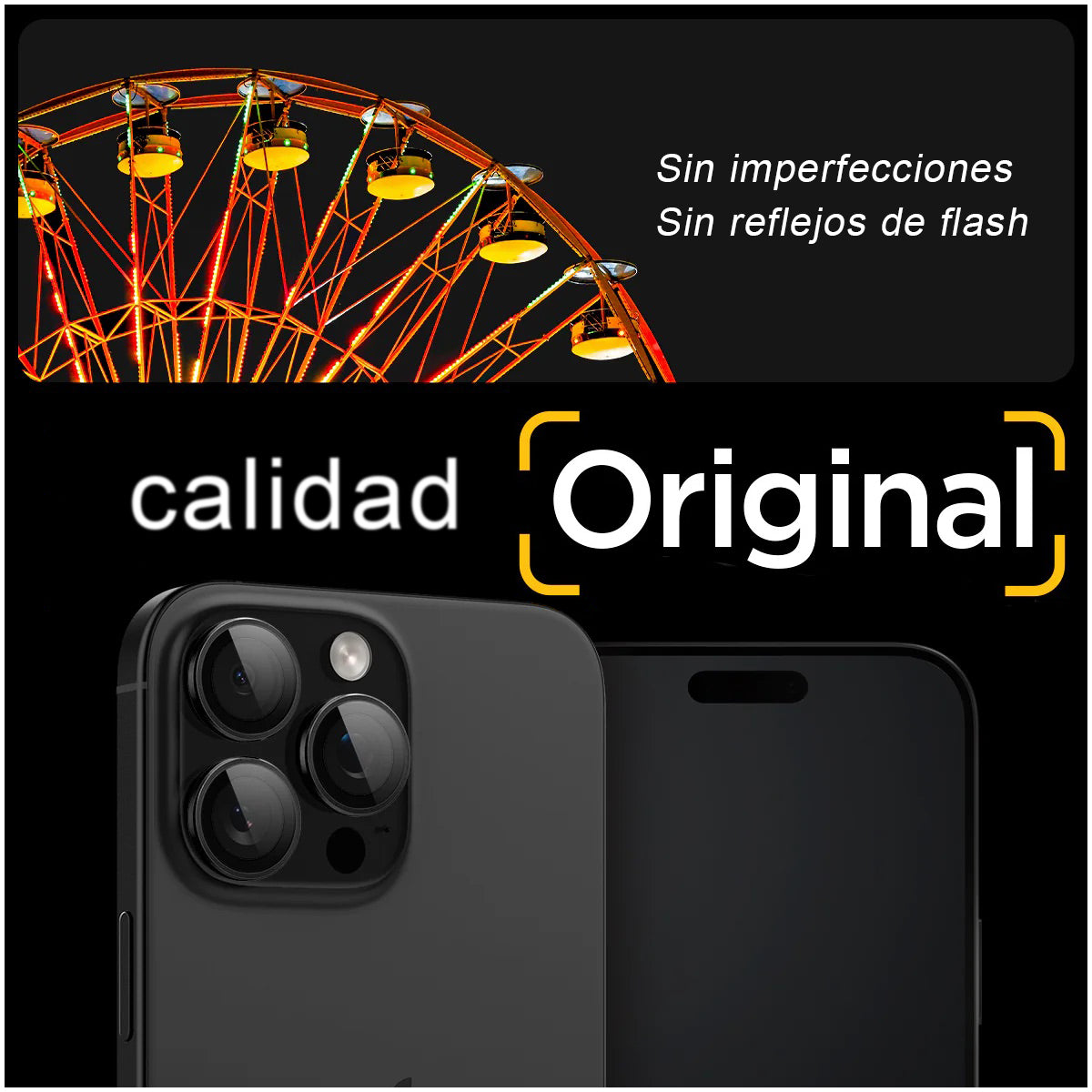 Protector de Lente de Cámara Spigen Optik Pro EZ Fit Para iPhone 16 Pro Max / 16 Pro – Vidrio 9H