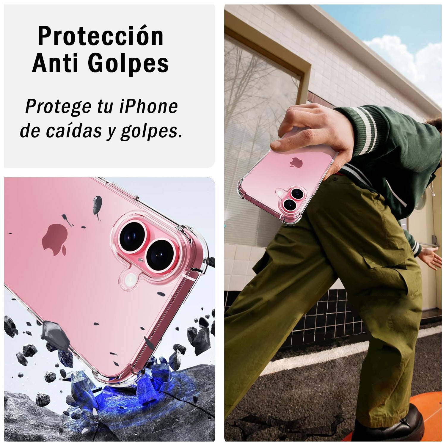 Carcasa Antigolpe Esquinas Reforzadas iPhone 16