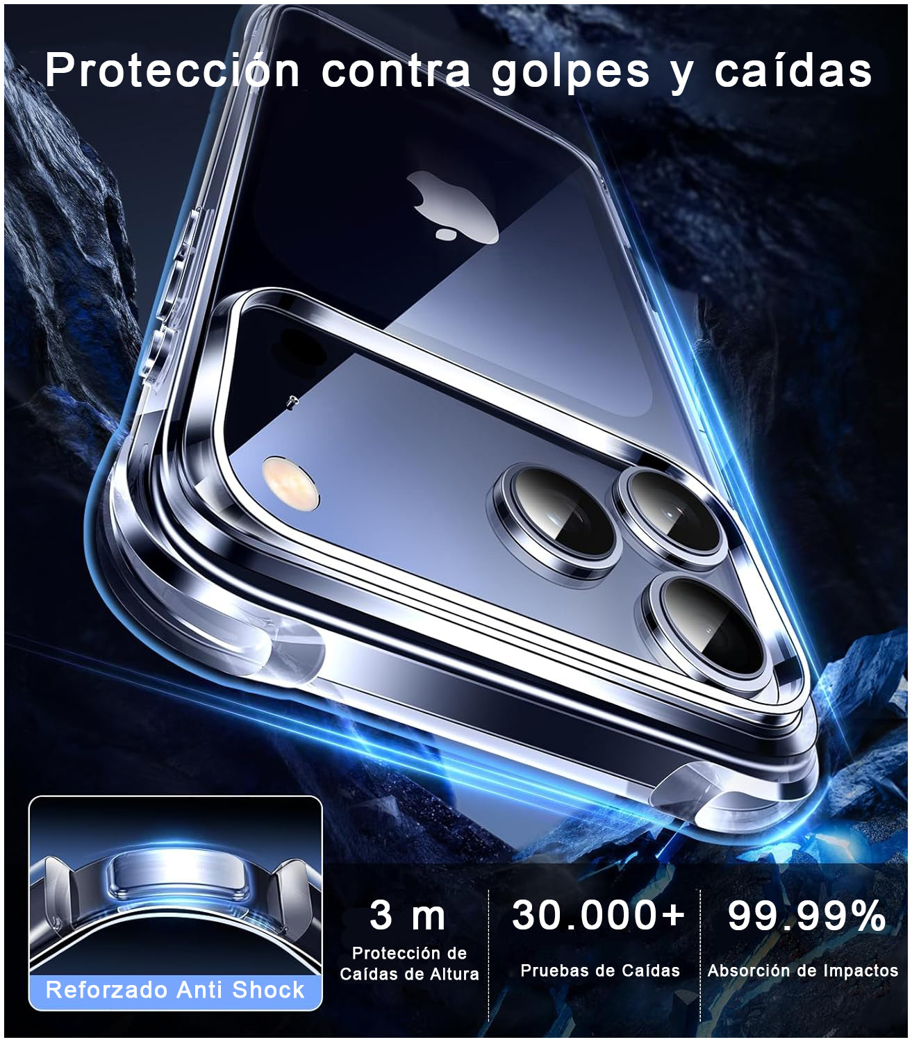 Carcasa Antigolpe Esquinas Reforzadas iPhone 17 Pro