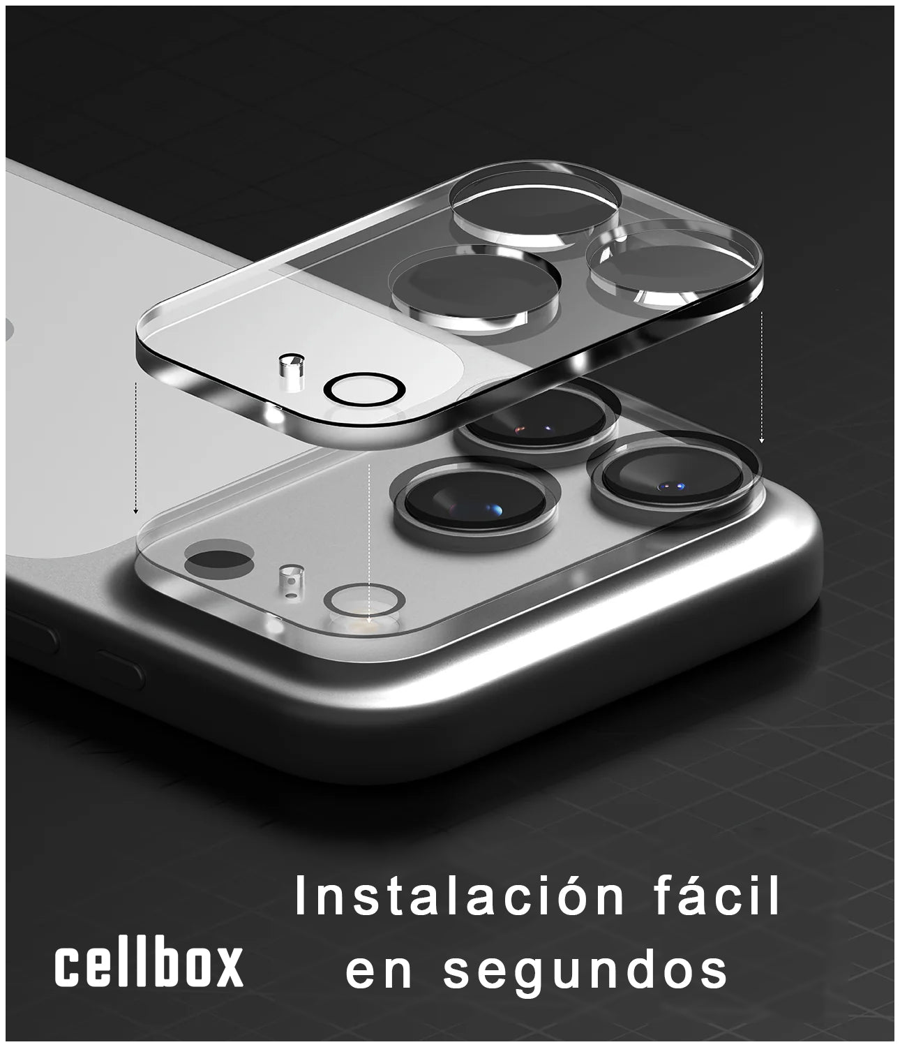 Protector Módulo Cámara Para iPhone 17 Pro Max Vidrio 9H + Marco Modulo Integrado Full Cover HD
