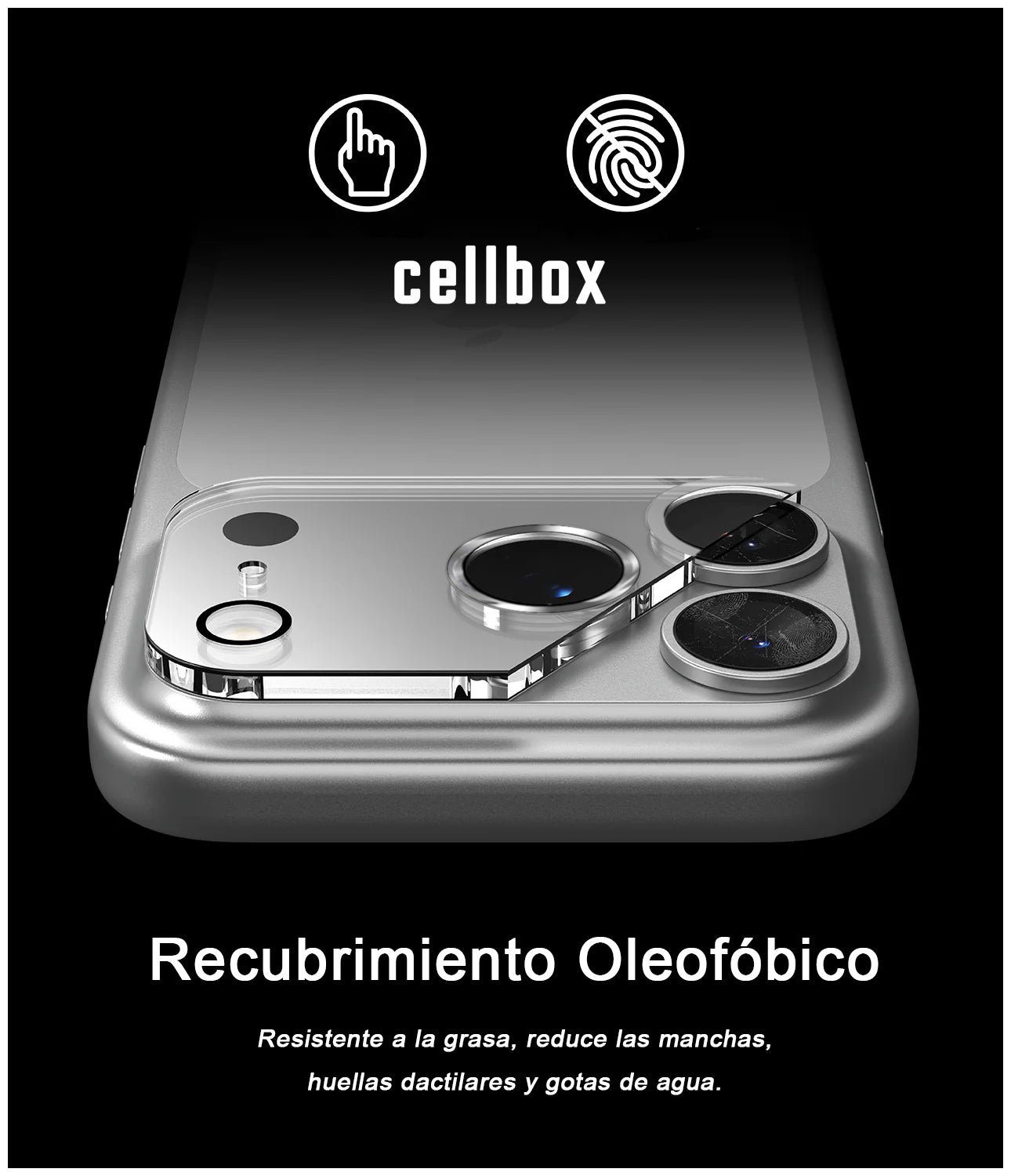 Protector Módulo Cámara Para iPhone 17 Pro Max Vidrio 9H + Marco Modulo Integrado Full Cover HD