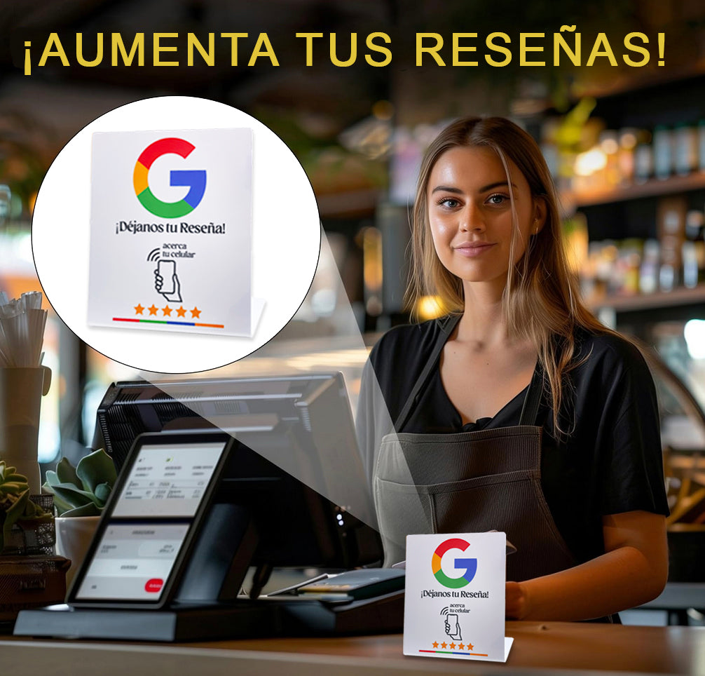Tarjeta Stand NFC Inteligente para Reseñas en Google – Aumenta tu reputación con un toque