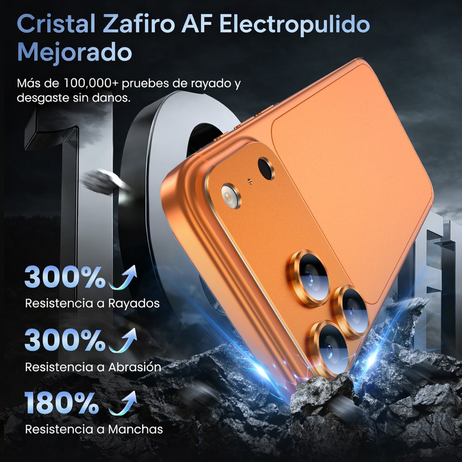 Protector Cámara Para iPhone 17 Pro Vidrio 9H + Marco Modulo Metálico Integrado Full Cover HD