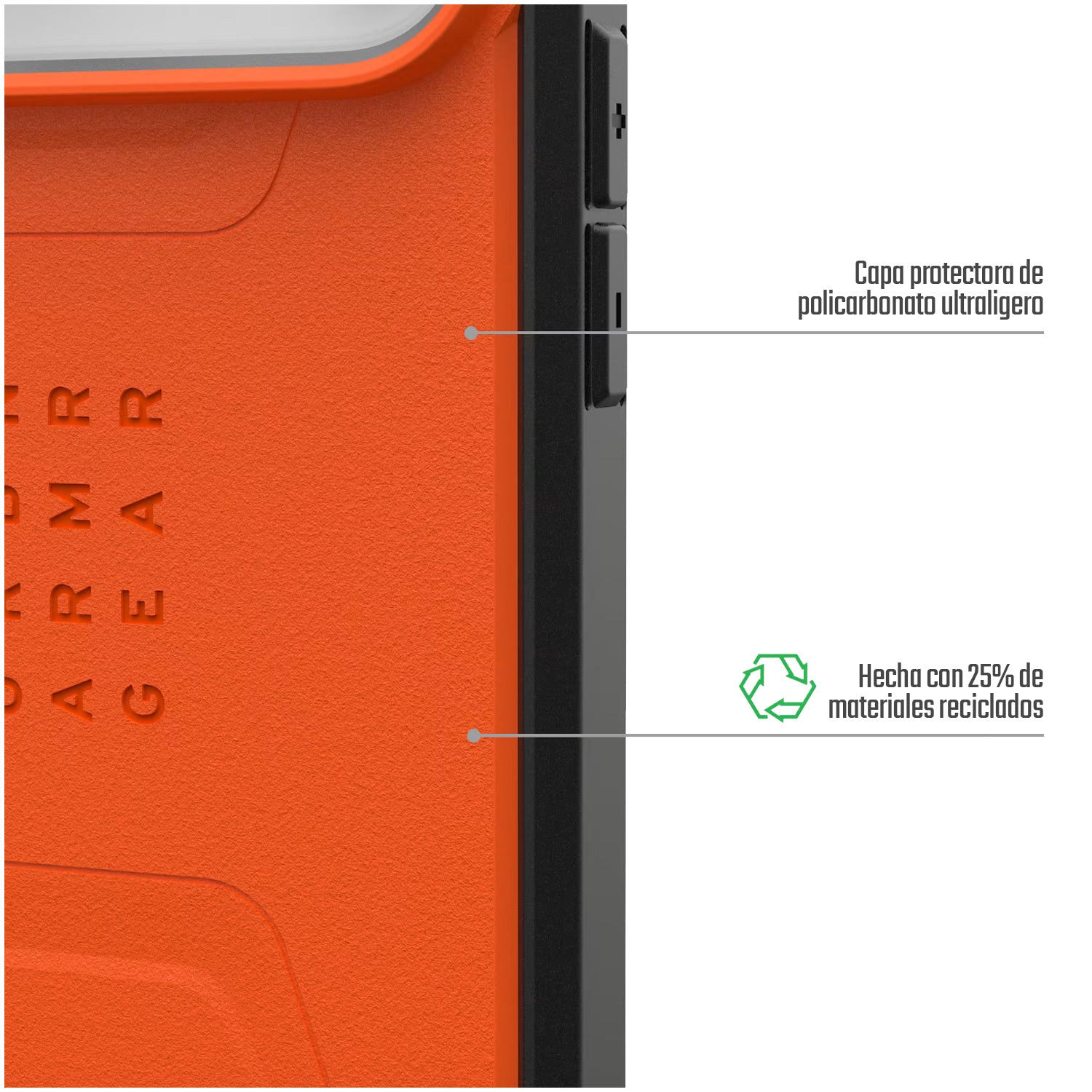 Carcasa / Funda Rugged Proteccion Profesional Para iPhone 17 Pro - Marca Uag Modelo Civilian Compatible Con Magsafe - Naranja