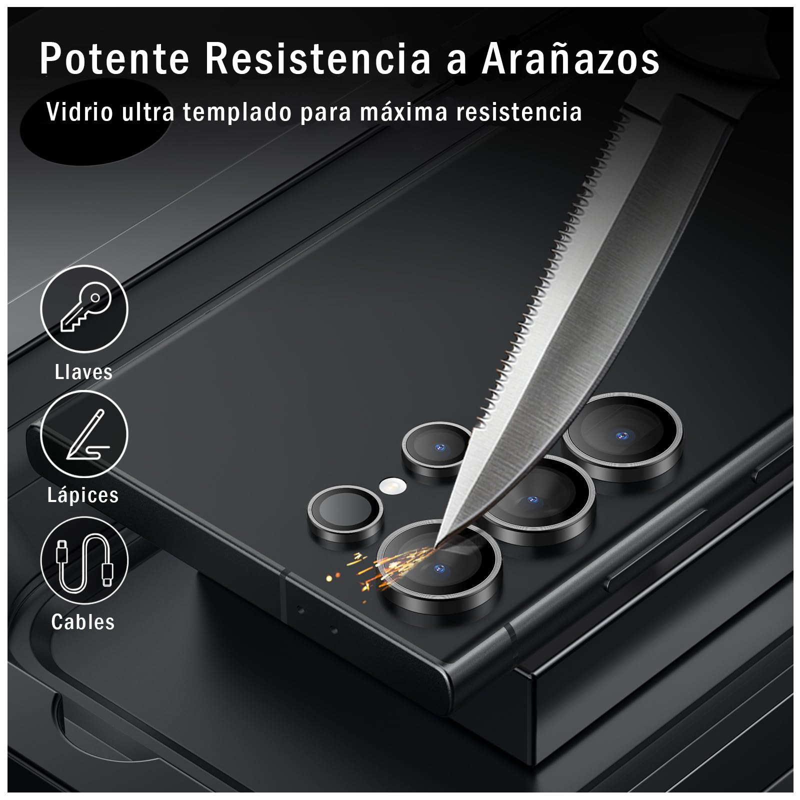 Protector De Lente Con Borde De Aluminio Para Cámara De Samsung S25 Ultra