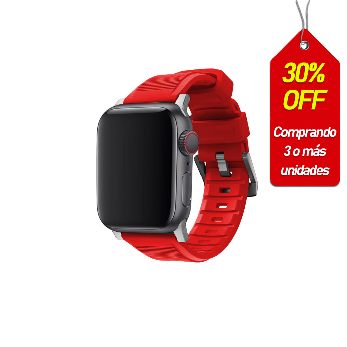 Correa de Silicona Texturizada Rugged para Apple Watch – Resistente y Texturizada (Deporte & Estilo)