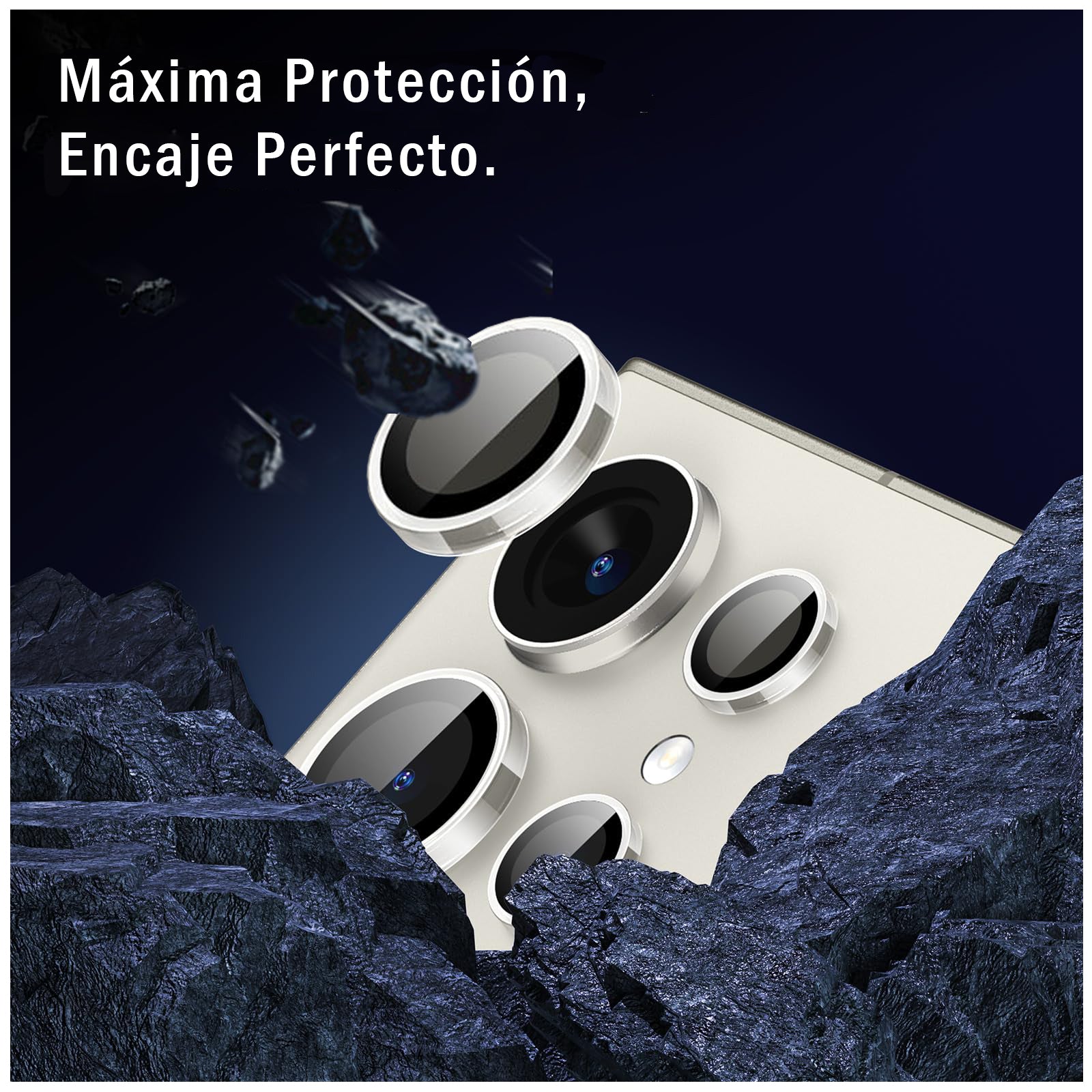 Protector De Lente Con Borde De Aluminio Para Cámara De Samsung S25 Ultra