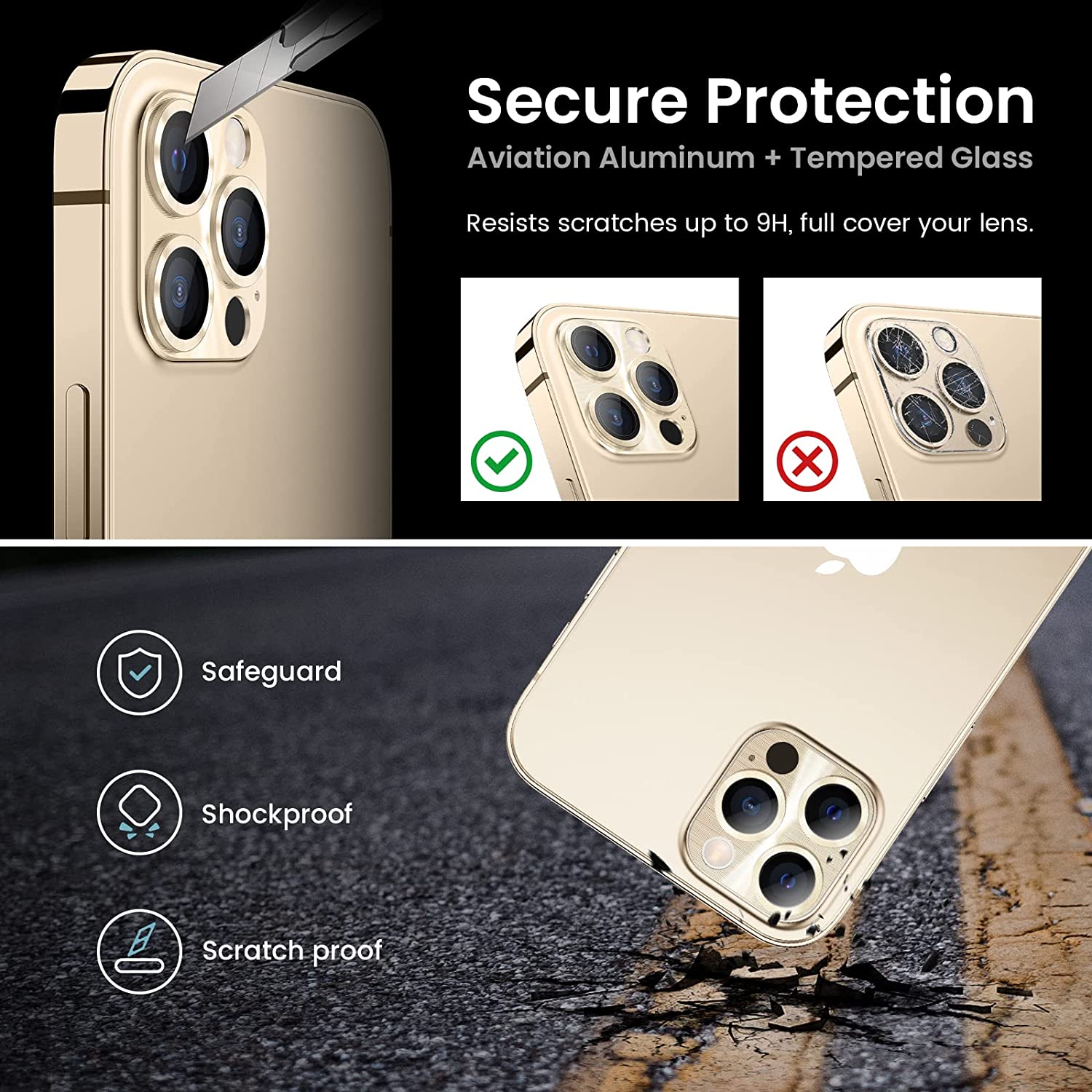 Protector De Cámara De Aluminio iPhone 13 Pro / 13 Pro Max