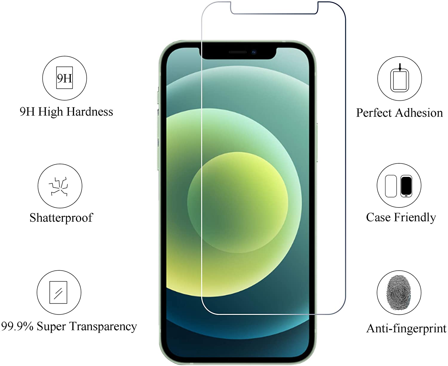 Lámina Vidrio Templado 2.5D iPhone 11 9H Transparente