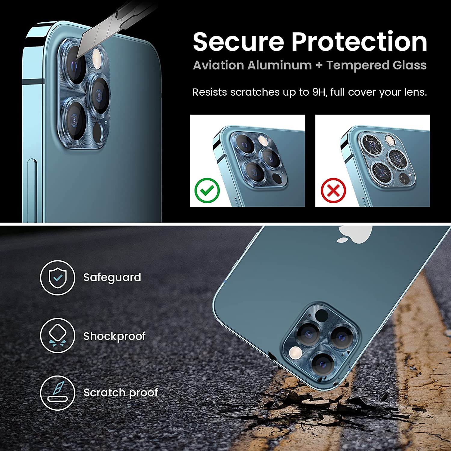Protector De Cámara De Aluminio iPhone 13 Pro / 13 Pro Max