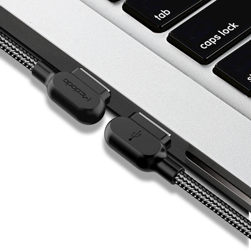 Cable USB a Tipo C Mcdodo 90° – Carga Rápida 3A y Transferencia de Datos | 1,2 y 1,8 Metros