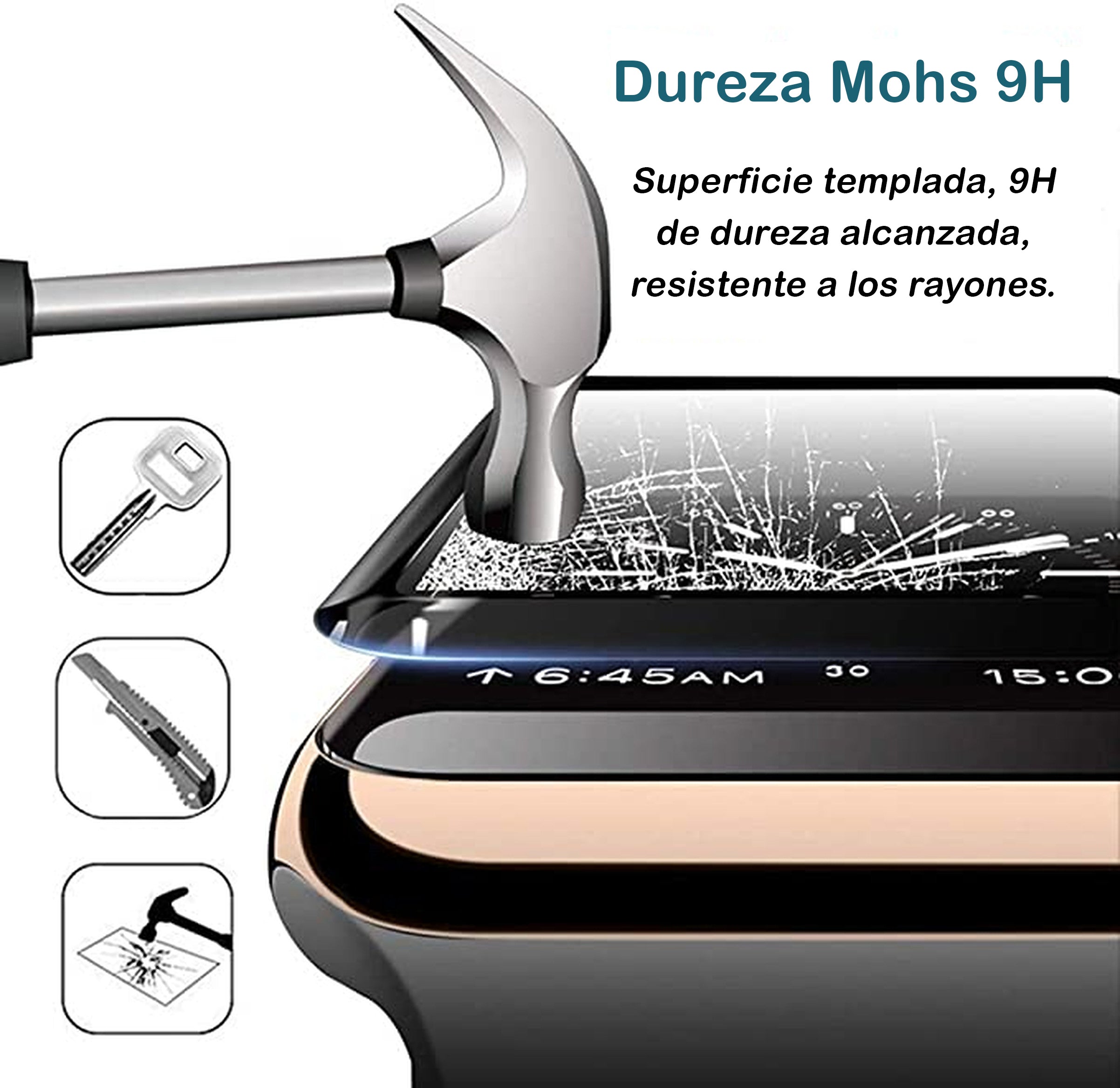 Lamina De Vidrio Templado Apple Watch 45 MM