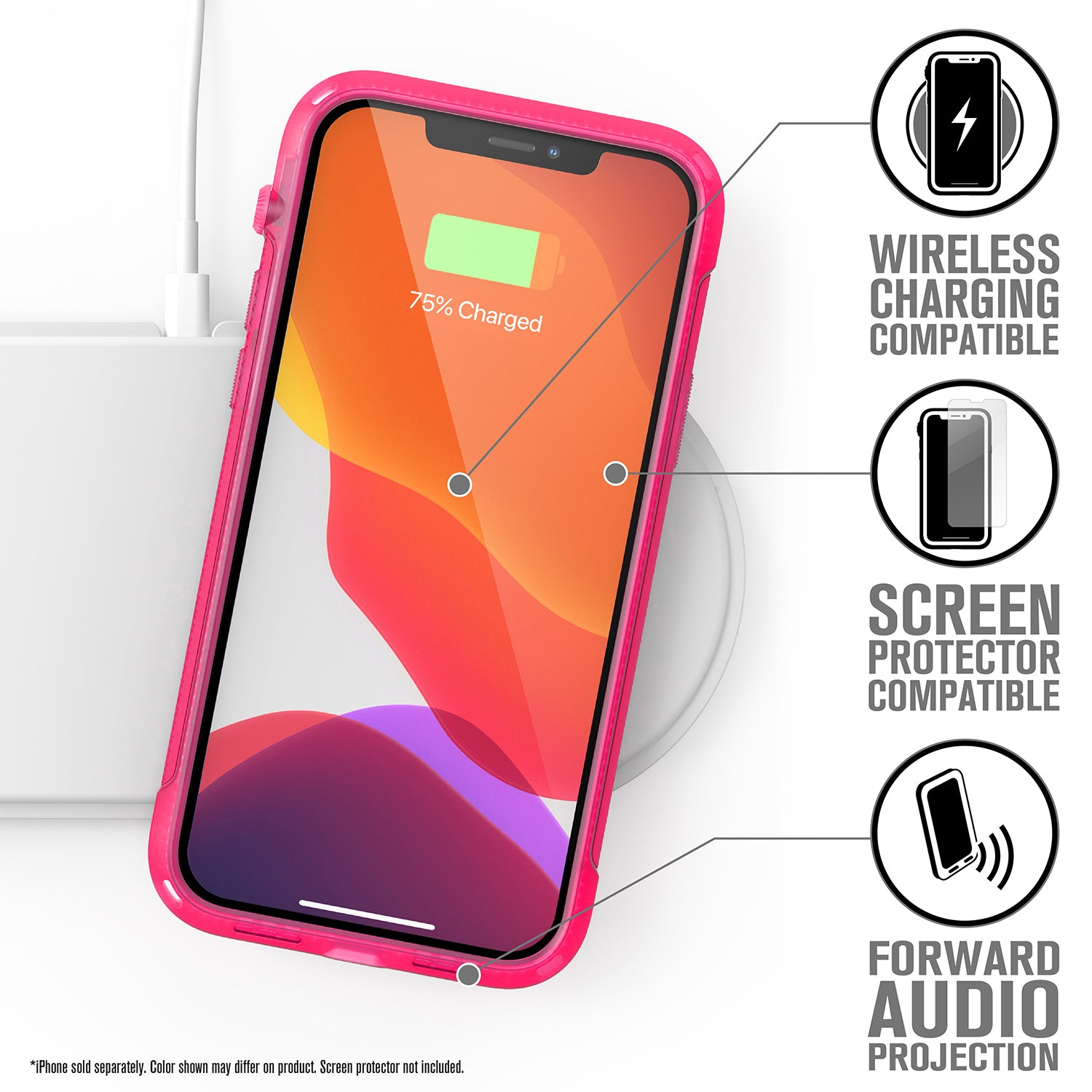 Carcasa Catalyst Vibe Series iPhone 12 Pro Max - Rosa Neon