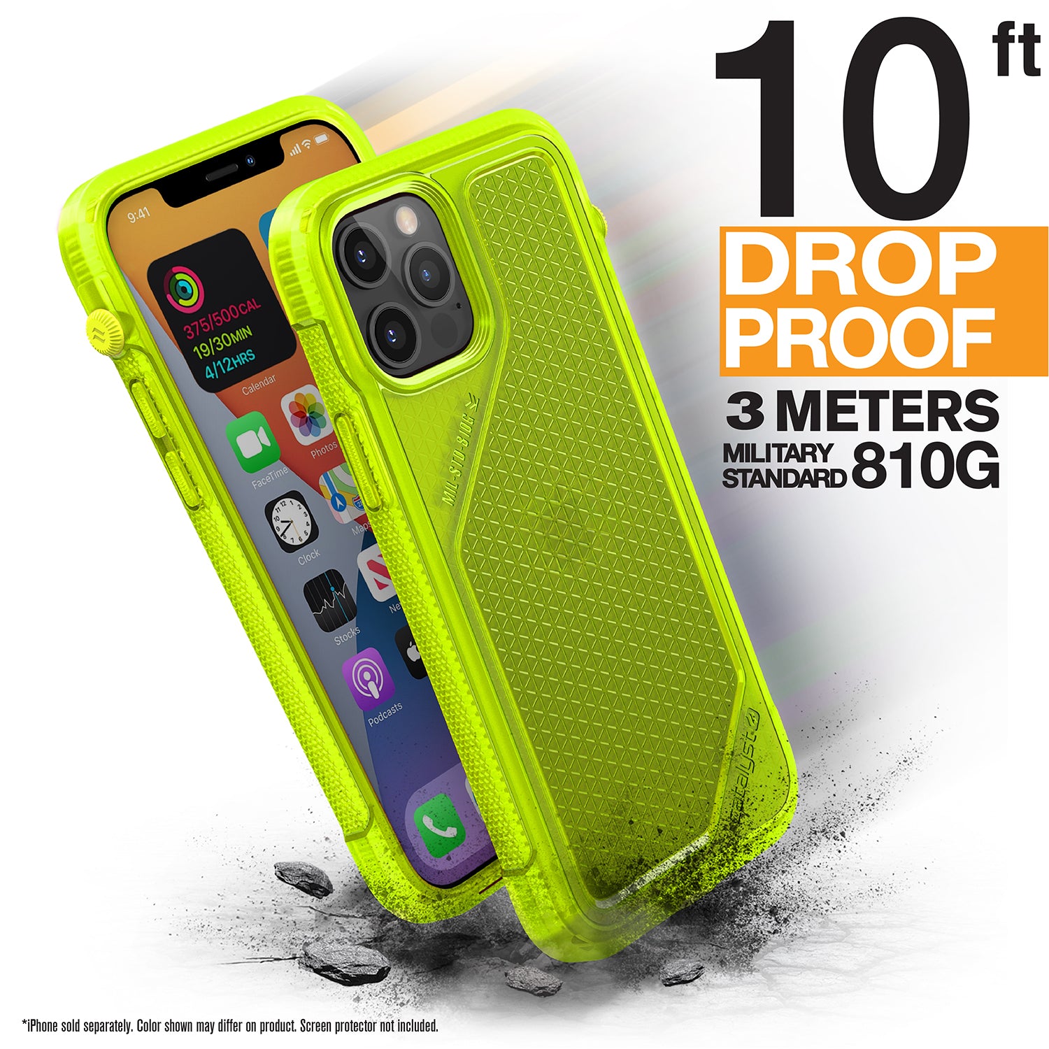 Carcasa Catalyst Vibe Series iPhone 12 Pro Max - Amarillo Neon