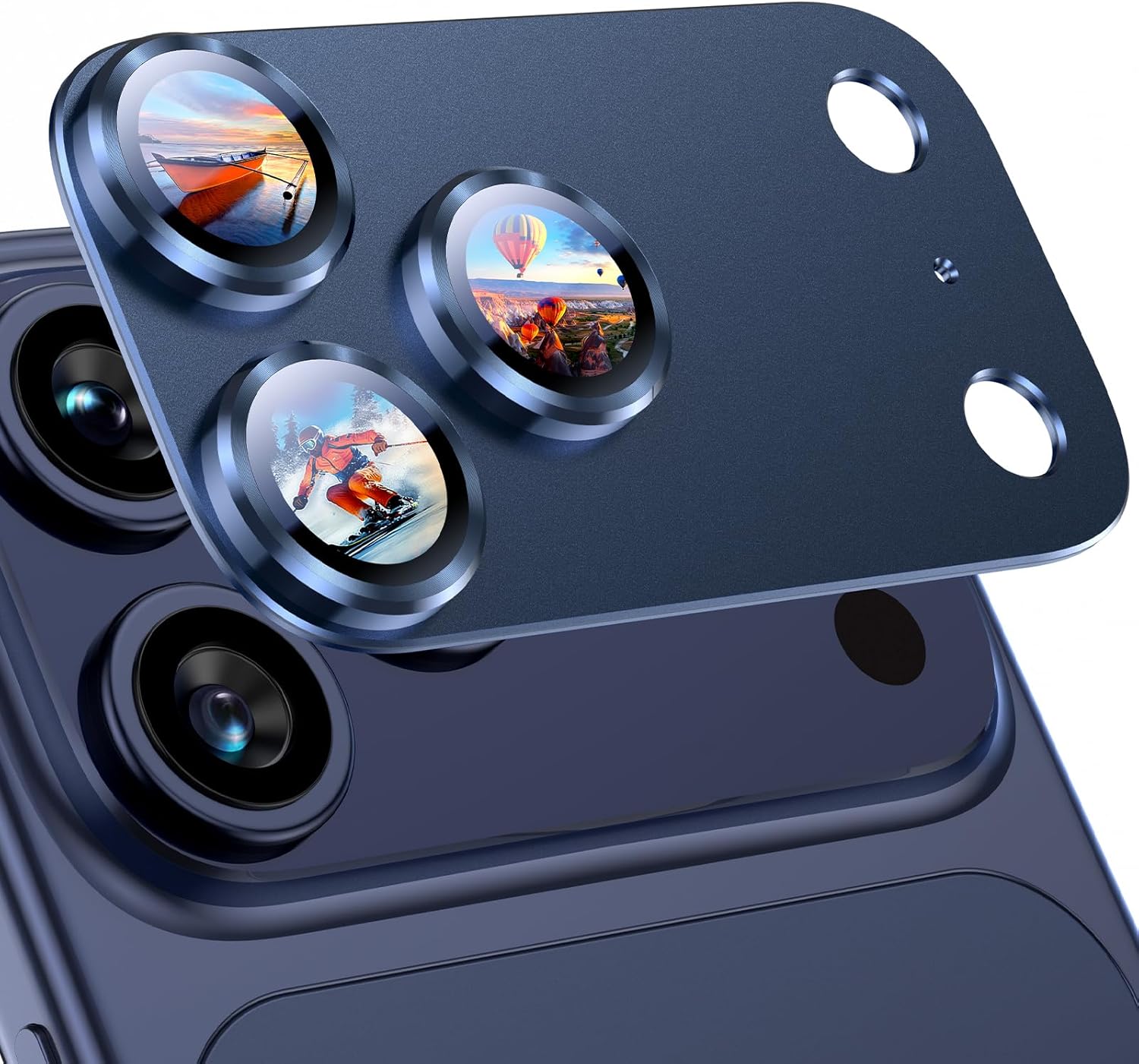 Protector Cámara Para iPhone 17 Pro Vidrio 9H + Marco Modulo Metálico Integrado Full Cover HD