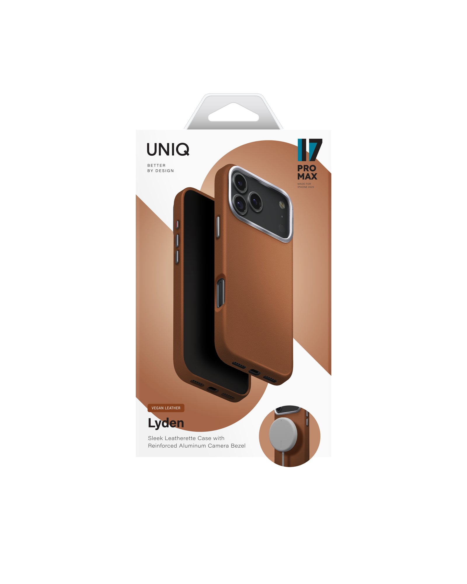 Carcasa Uniq Lyden Cuero Magsafe iPhone 17 Pro Max - Cafe