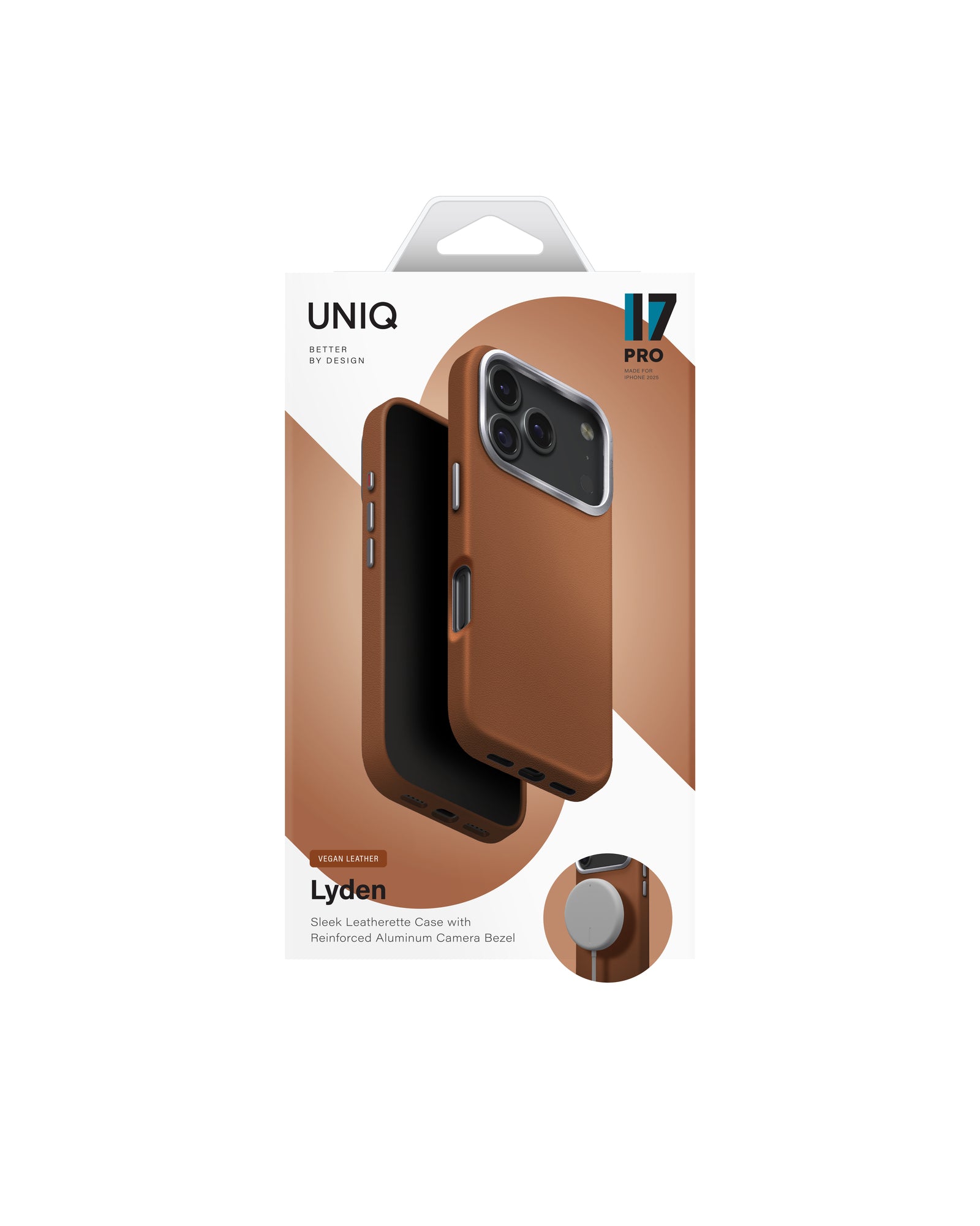 Carcasa Uniq Lyden Cuero Magsafe iPhone 17 Pro - Café
