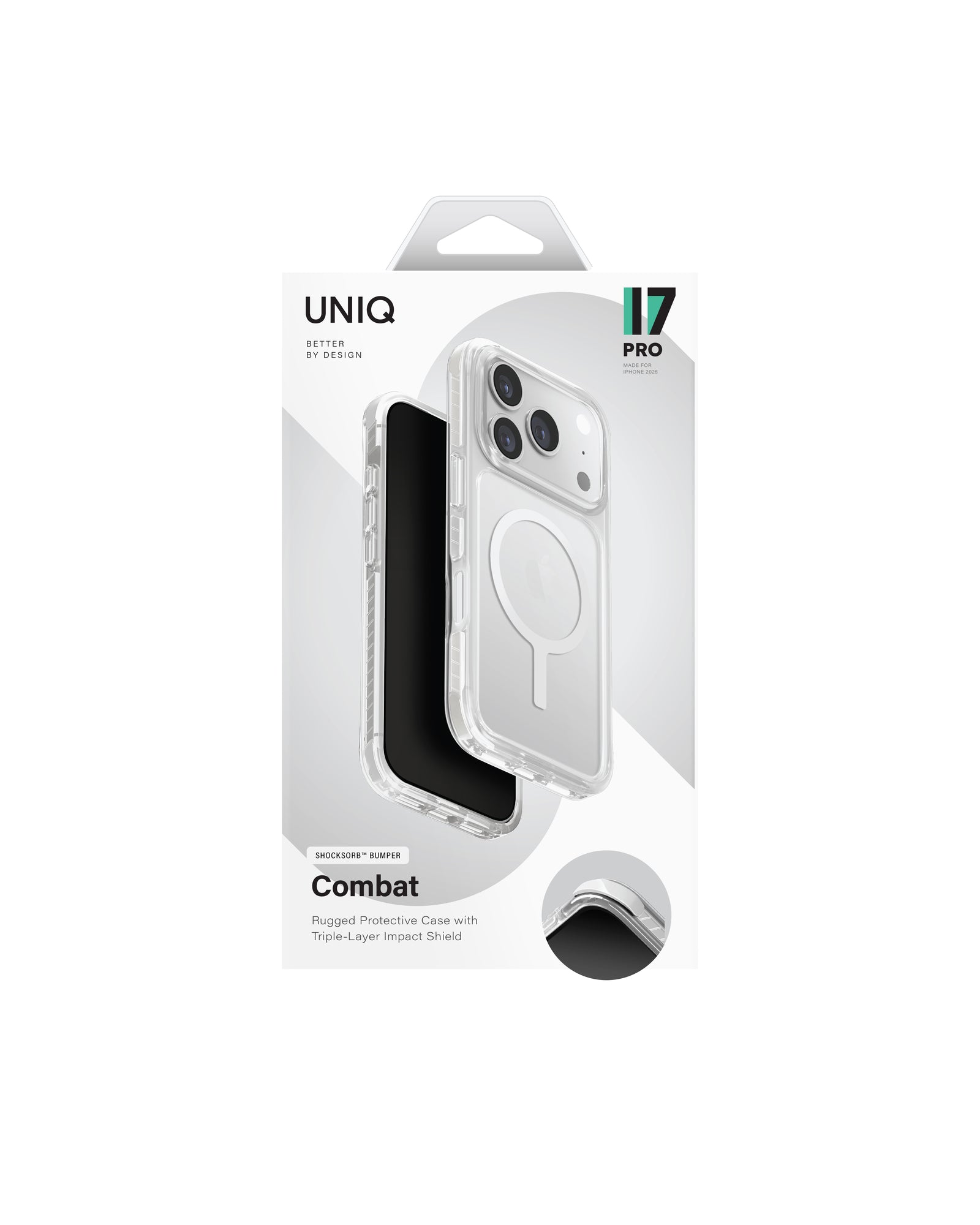 Carcasa Uniq Combat Magsafe iPhone 17 Pro - Blanca