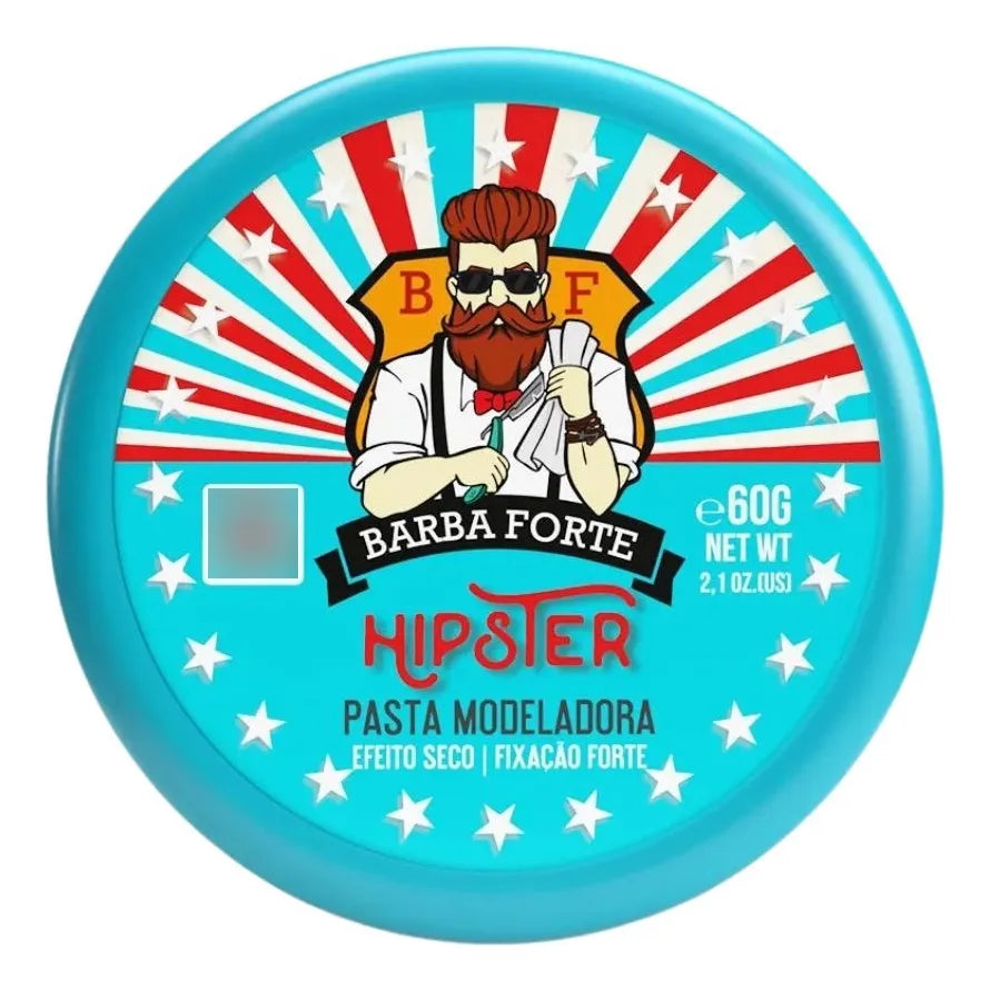 Pomada / Cera para Cabello y Barba Matte / 60g Fijación Alta Acabado Seco / Sin Brillo / Barba Forte