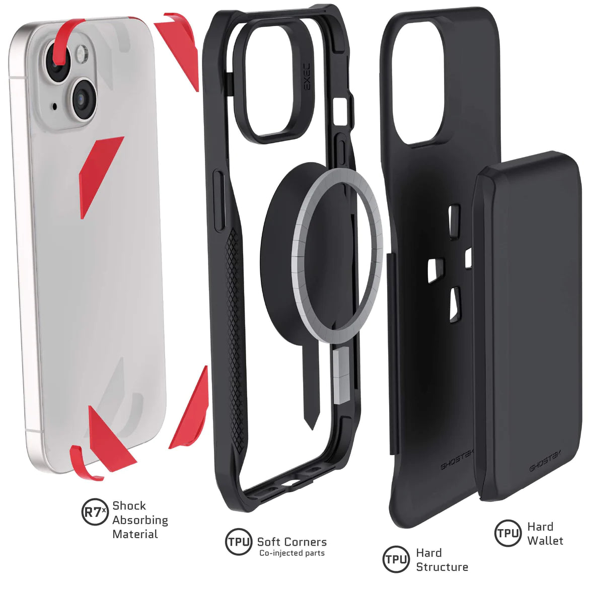 Carcasa Ghostek Exec MagSafe para iPhone 15 – Protección Premium y Diseño Elegante