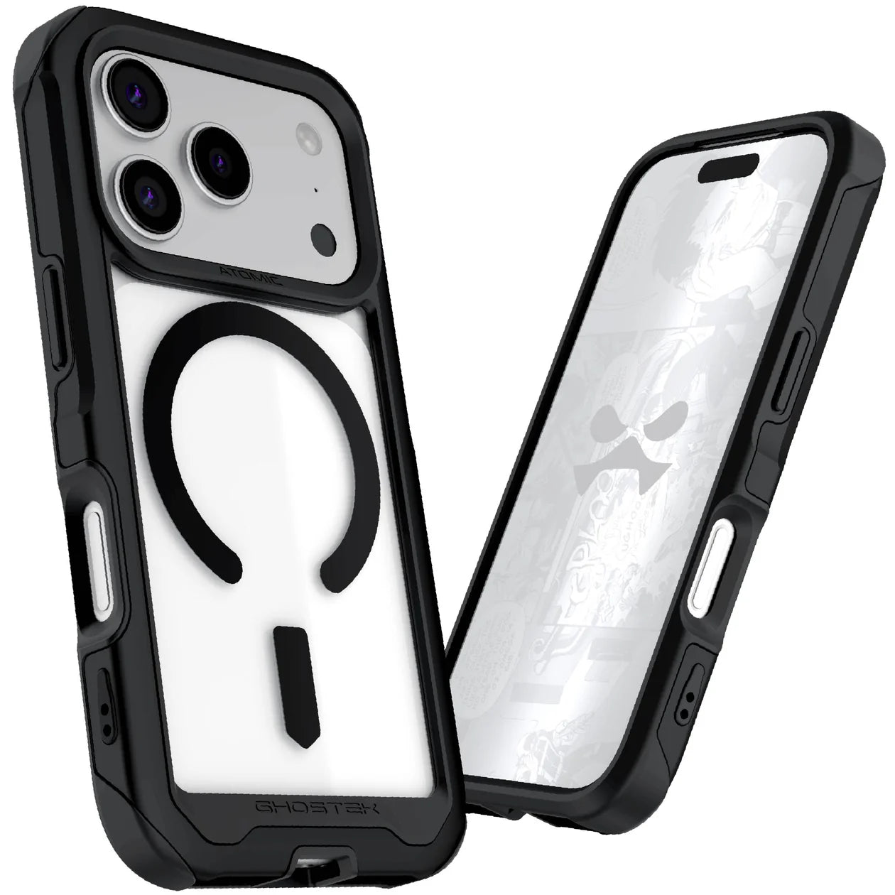 Carcasa Ghostek Atomic Slim MagSafe iPhone 17 Pro – Protección Militar de Aluminio Antigolpes | Negra