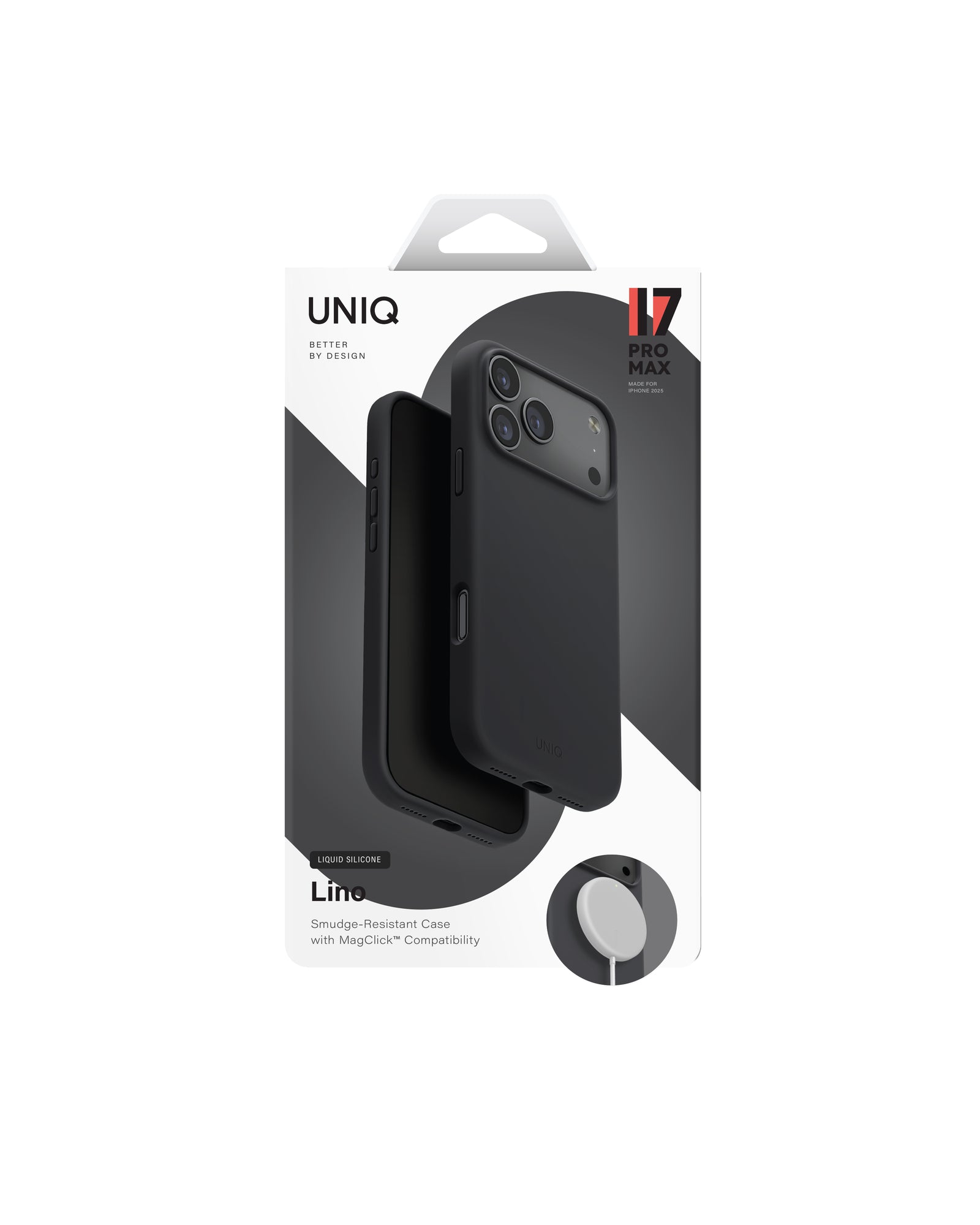 Carcasa Uniq Lino Silicona Magsafe iPhone 17 Pro Max - Gris Oscura