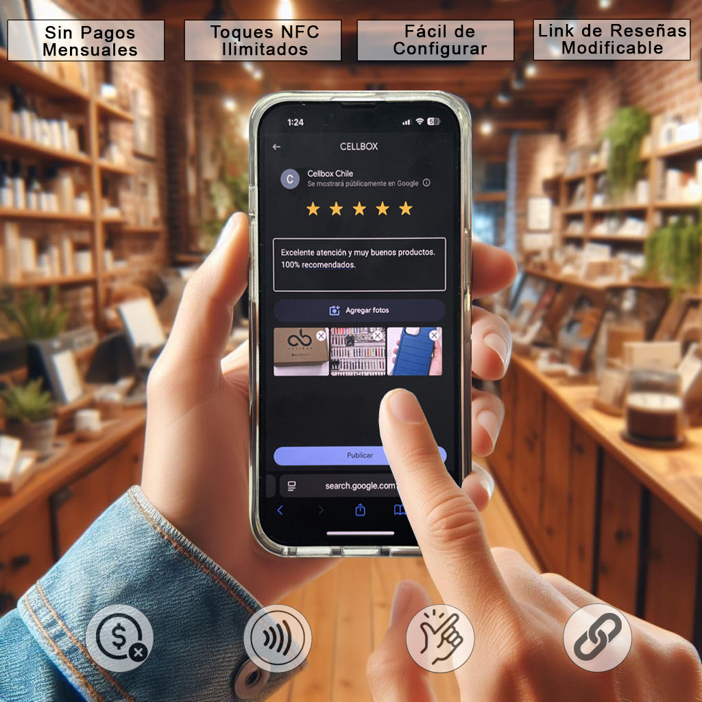 Tarjeta Stand NFC Inteligente para Reseñas en Google – Aumenta tu reputación con un toque