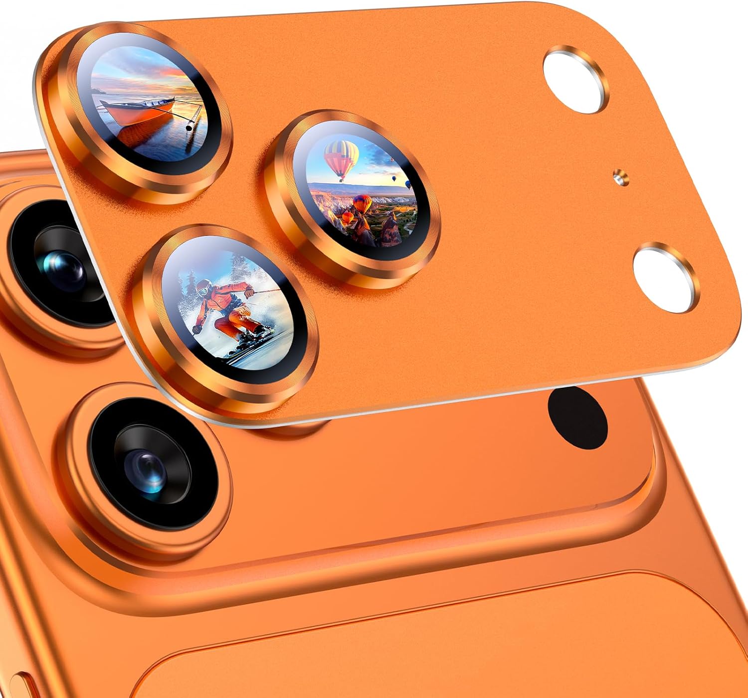 Protector Cámara Para iPhone 17 Pro Vidrio 9H + Marco Modulo Metálico Integrado Full Cover HD