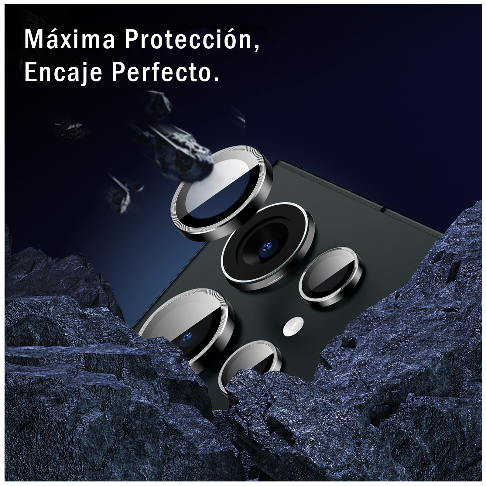 Protector De Lente Con Borde De Aluminio Para Cámara De Samsung S25 Ultra