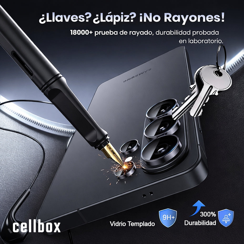 Protector de Lente Cámara Samsung S26 Ultra – Vidrio 9H + Marco Metálico