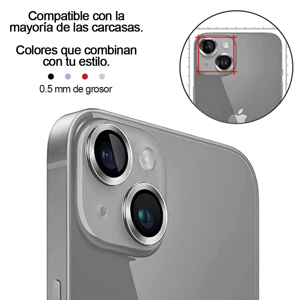 Protector Lente Cámara iPhone 15 / 15 Plus