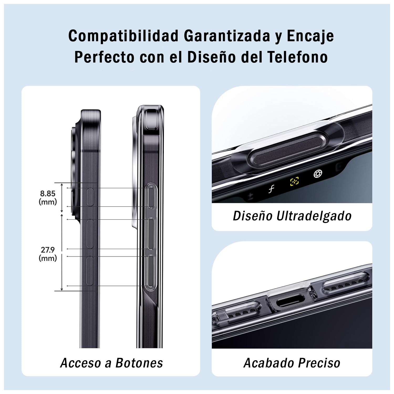 Carcasa Delgada Antigolpe Magsafe – Protección Premium iPhone 16 Pro