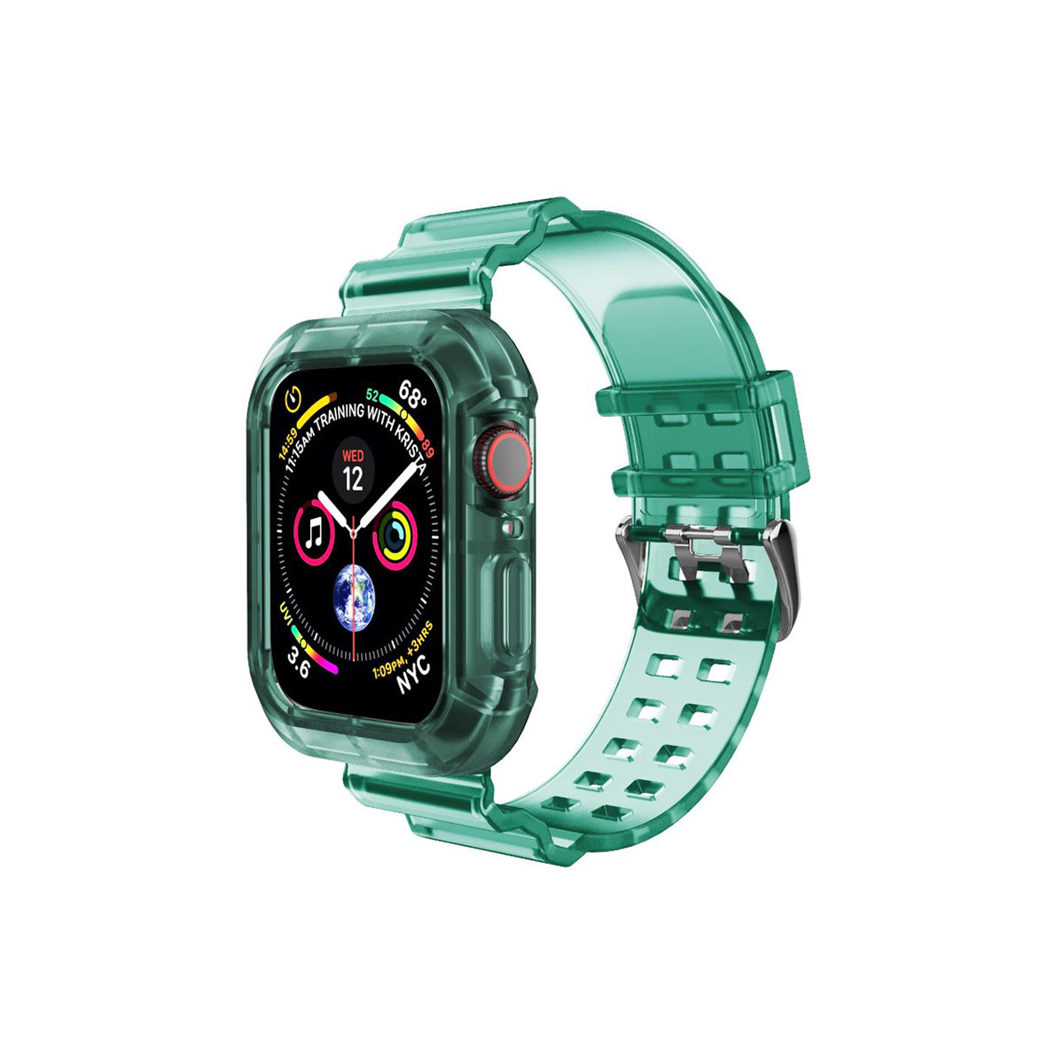 Correa + Protector Plástico Traslúcido Para Apple Watch