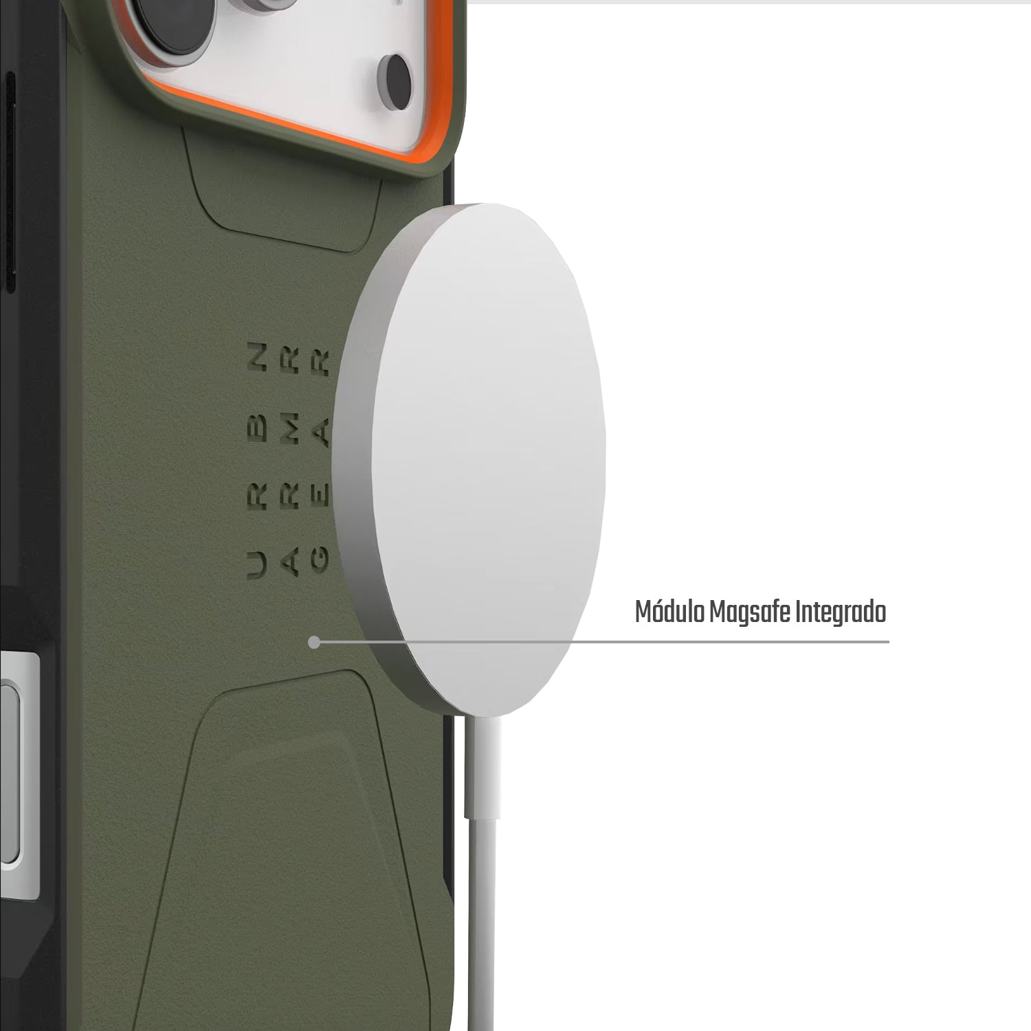 Carcasa / Funda Rugged Proteccion Profesional Para iPhone 17 Pro - Marca Uag Modelo Civilian Compatible Con Magsafe - Verde