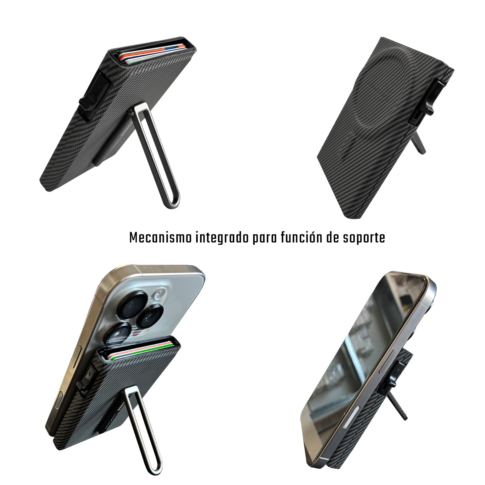 Tarjetero Magnético MagSafe con Soporte Integrado – Capacidad para 5 Tarjetas