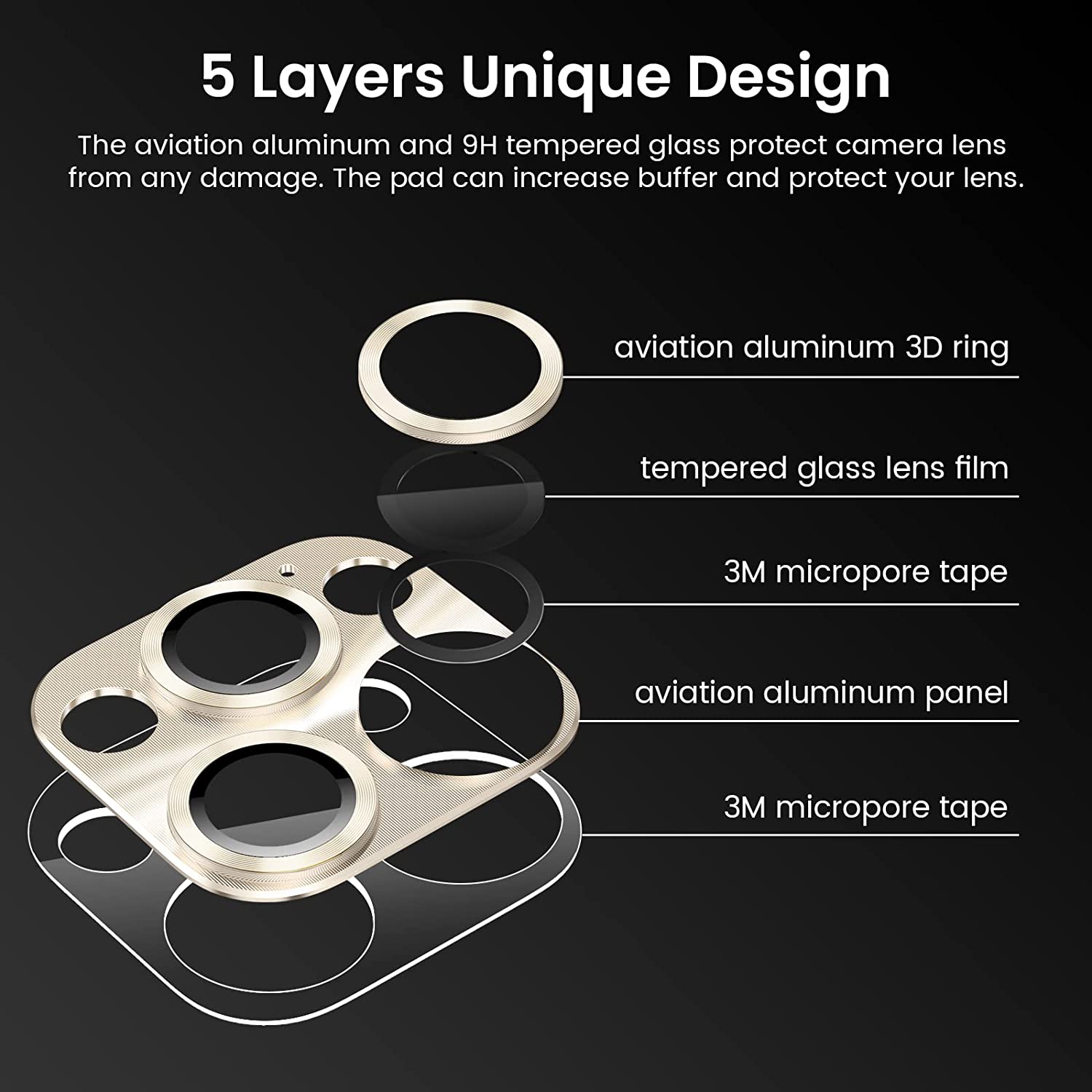 Protector De Cámara De Aluminio iPhone 13 Pro / 13 Pro Max