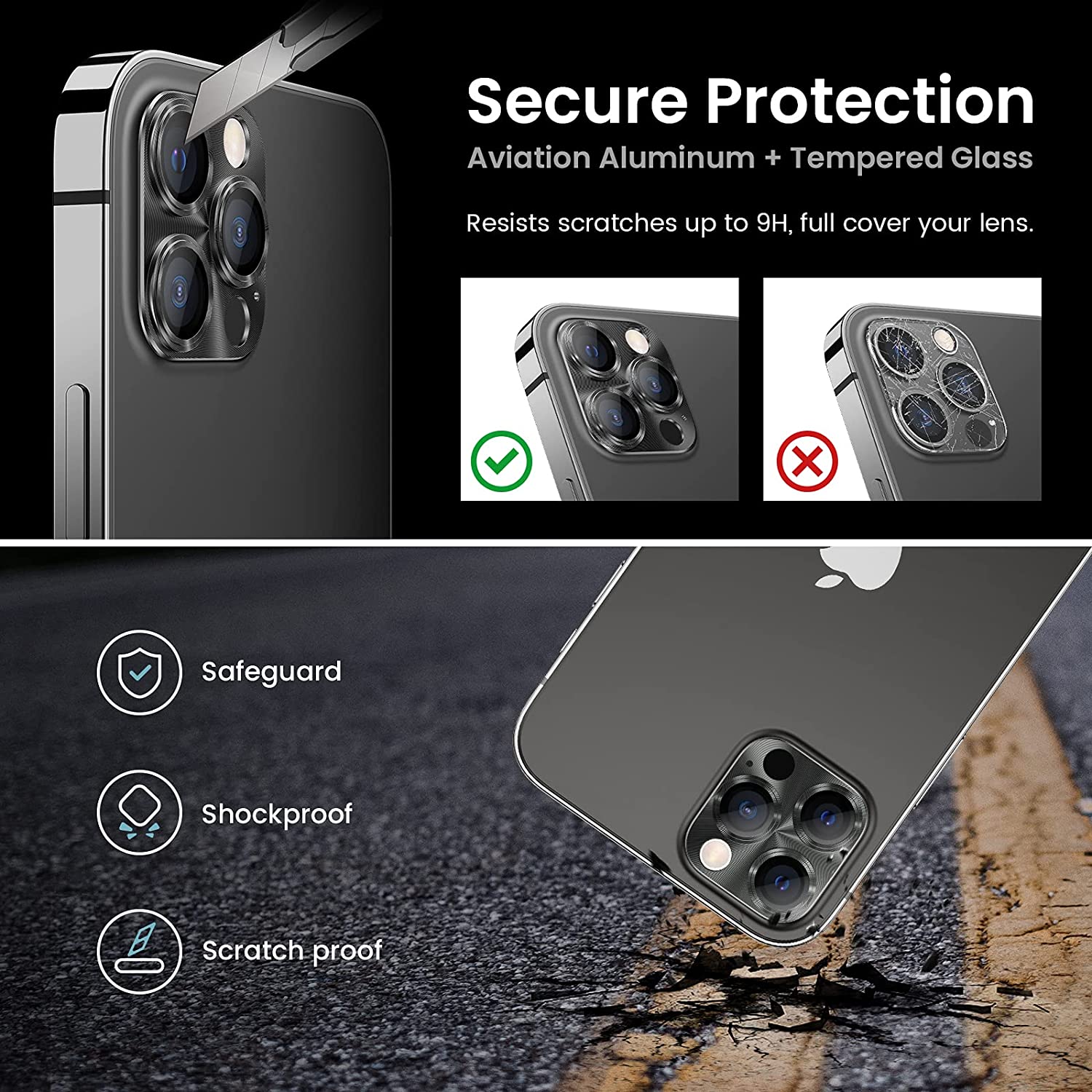 Protector De Cámara De Aluminio iPhone 13 Pro / 13 Pro Max