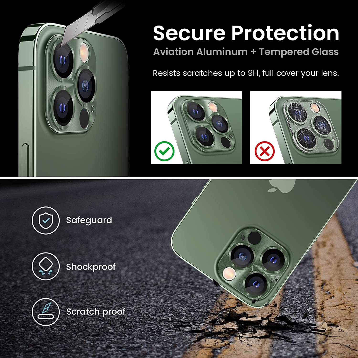 Protector De Cámara De Aluminio iPhone 13 Pro / 13 Pro Max