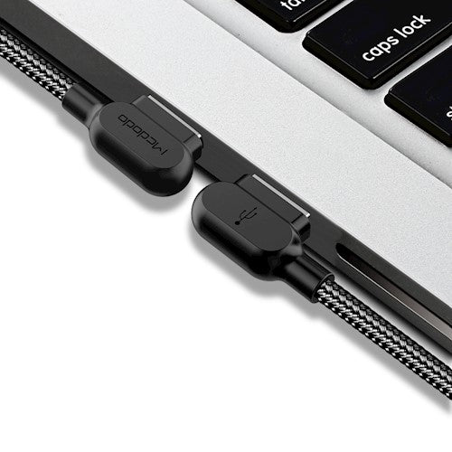 Cable Gamer USB a Lightning Mcdodo 90° – Carga Rápida 3A y Transferencia de Datos | 1,2 y 1,8 Metros