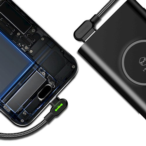 Cable USB a Tipo C Mcdodo 90° – Carga Rápida 3A y Transferencia de Datos | 1,2 y 1,8 Metros