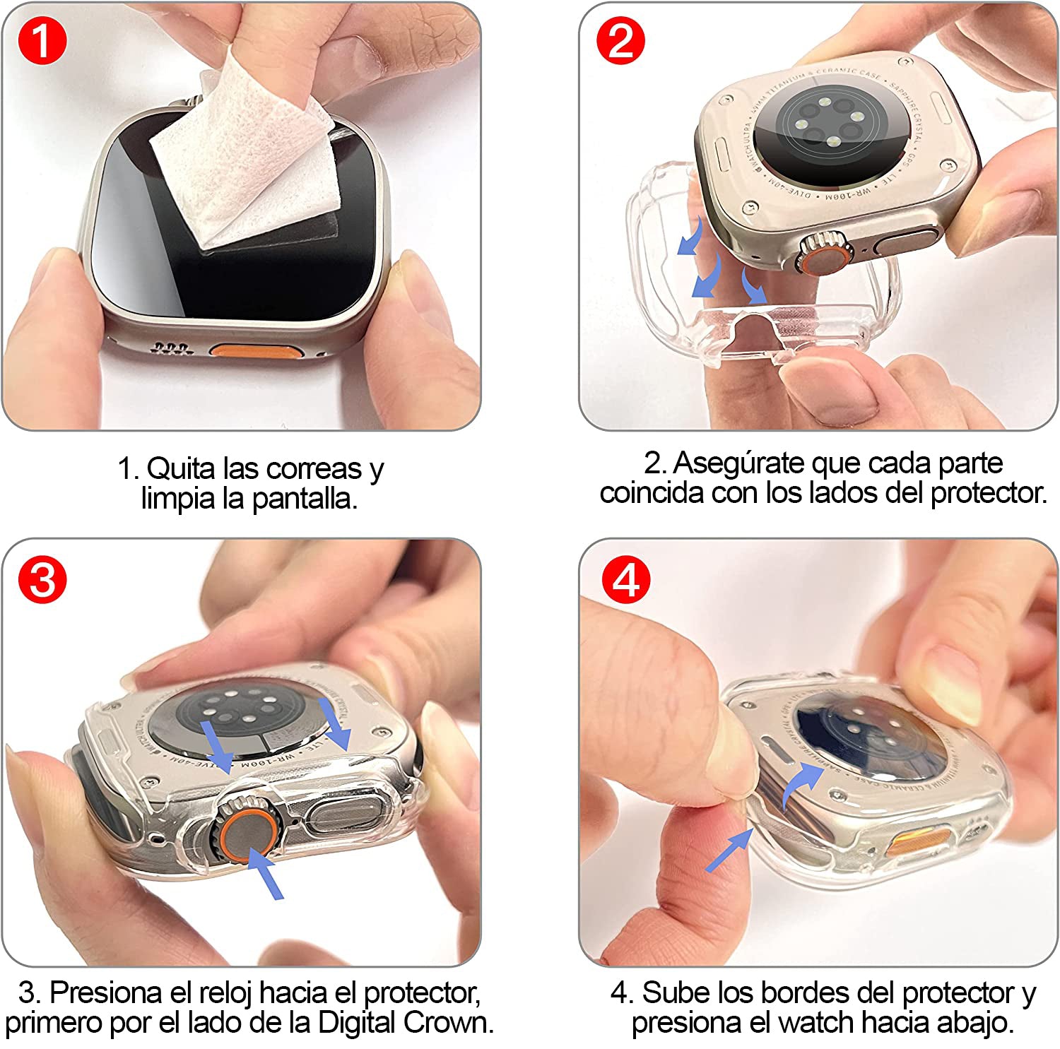 Carcasa Silicona Transparente Apple Watch Ultra 49 MM