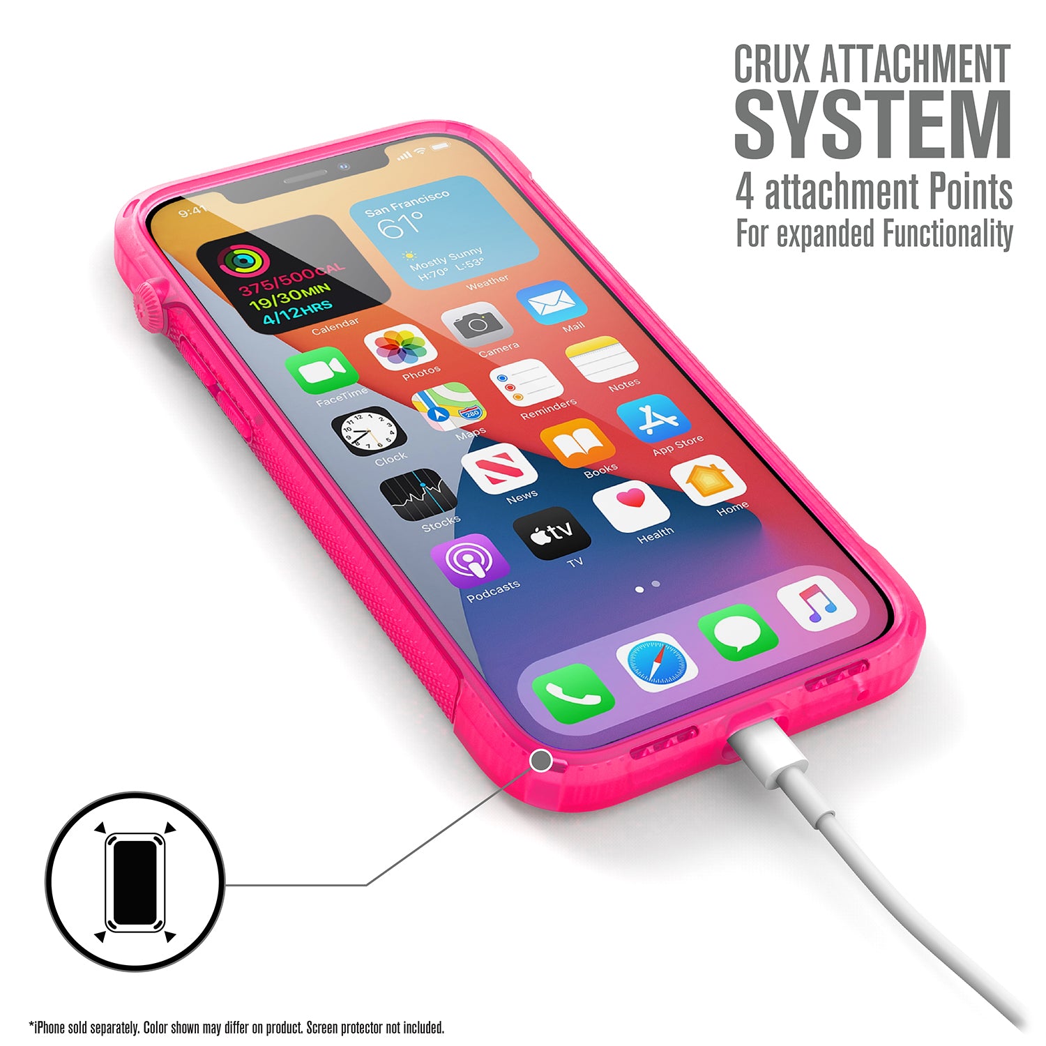 Carcasa Catalyst Vibe Series iPhone 12 Pro Max - Rosa Neon