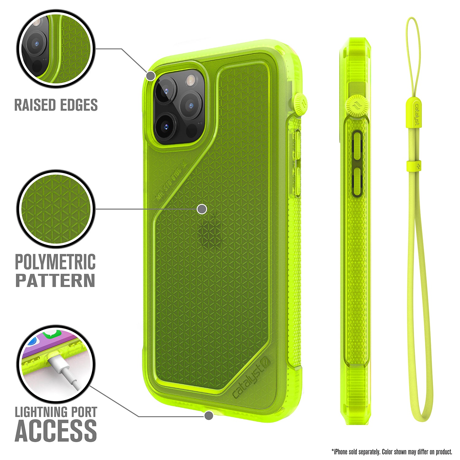 Carcasa Catalyst Vibe Series iPhone 12 Pro Max - Amarillo Neon